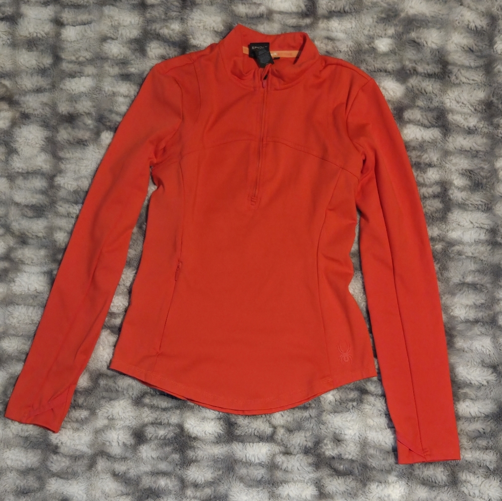 Spyder Women's Long Sleeve 1/4 Zip Top - Red